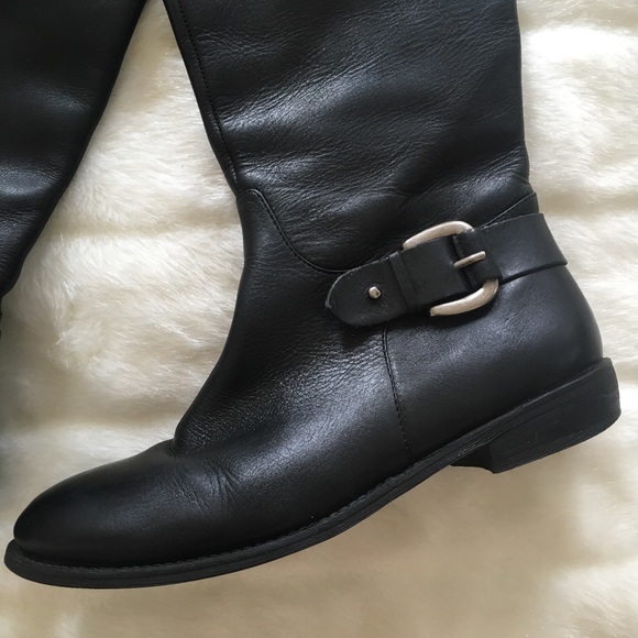 Guess Black Leather OTK Boots - Picture 3 of 12